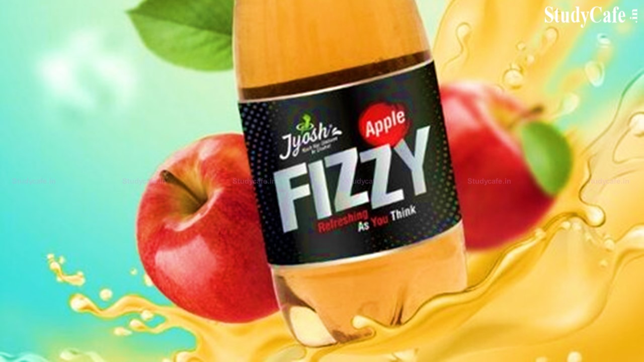 Fruit-based fizzy drinks are subject to a 28% GST plus a 12% cess