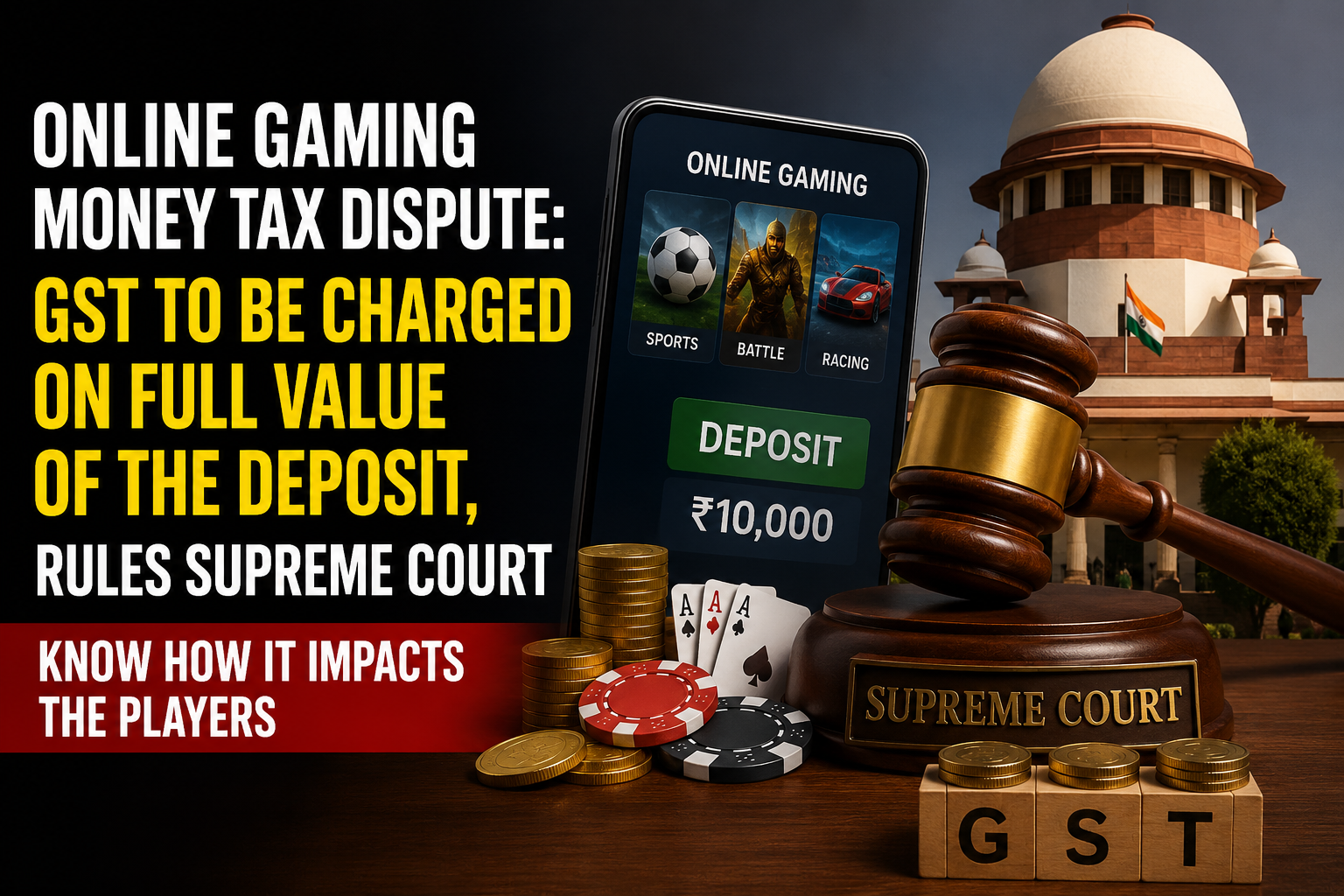 GST on Online Gaming Deposits: Supreme Court Ruling & Player Impact