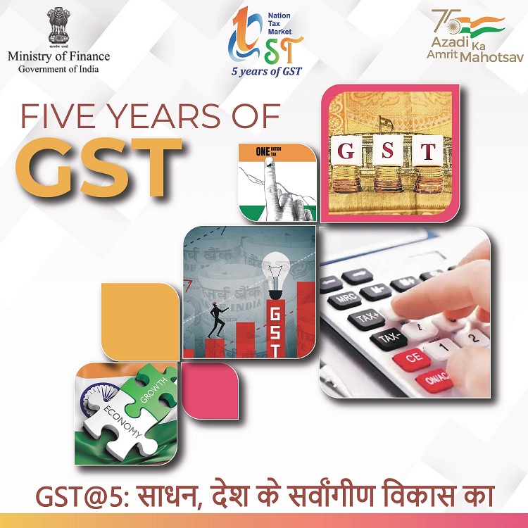 CBIC issued the Booklet on Five Years of GST – GST@5