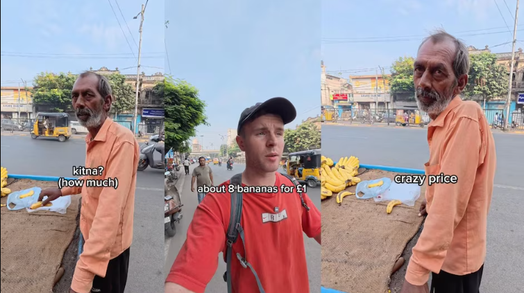 Hyderabad banana seller asks Rs 100 for one banana from foreigner