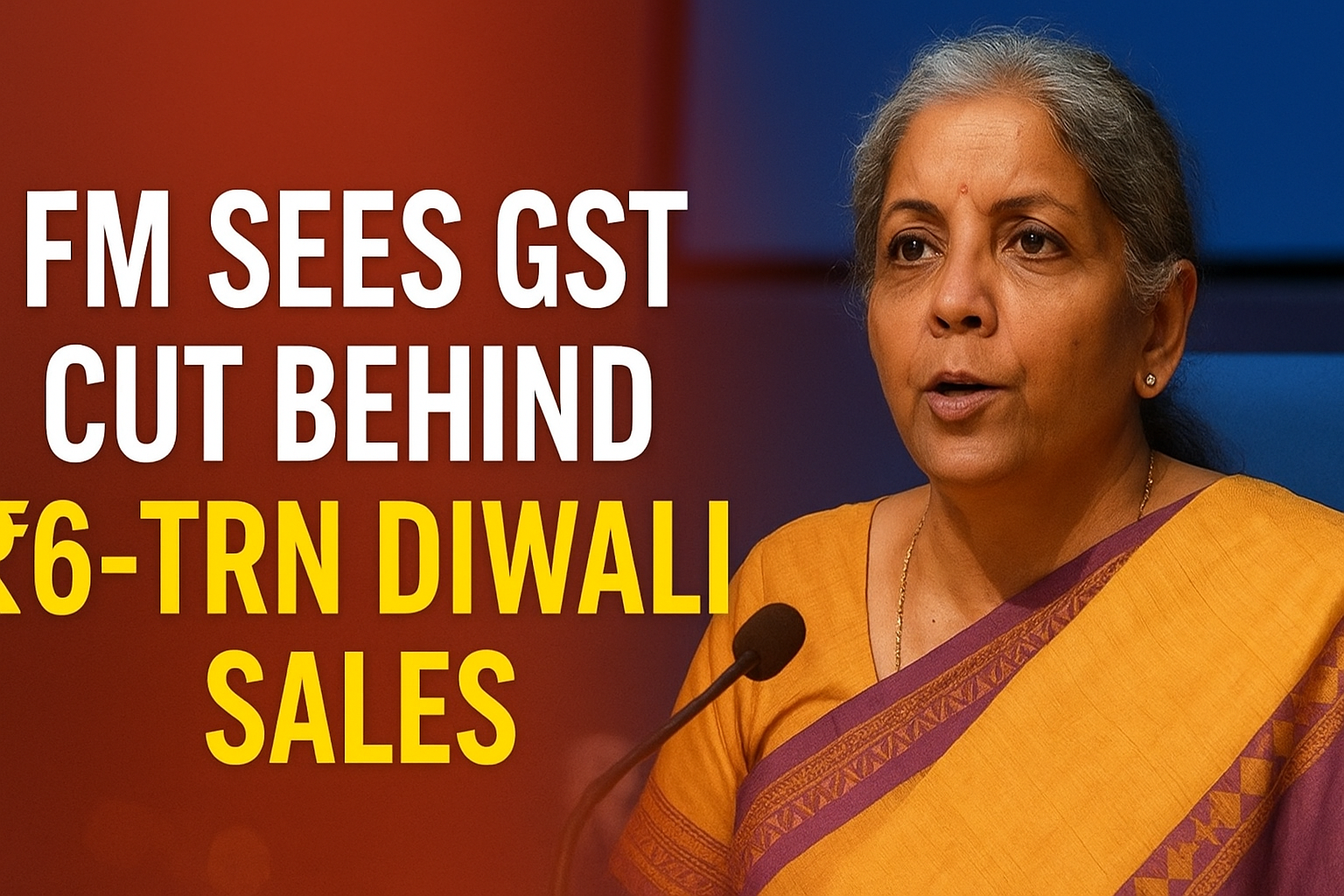 FM sees GST cut behind `6-trn Diwali sales