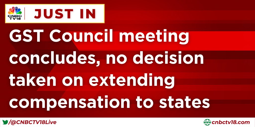 GST Council meet concludes, no decision taken on extending Compensation to states: Sources