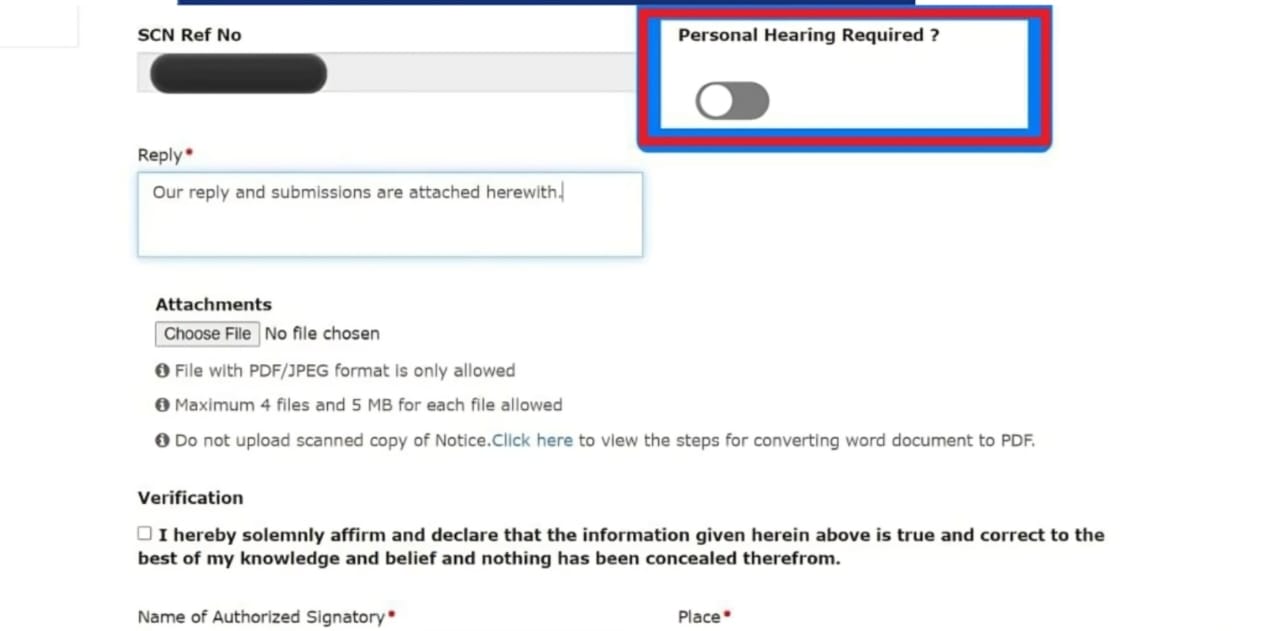 GSTN Introduces Option to Choose Personal Hearing in GST DRC-01 Responses