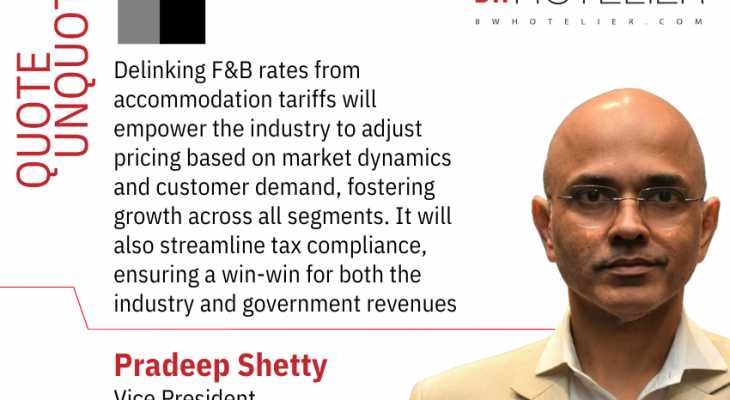 FHRAI proposes delinking F&B rates from accommodation charges