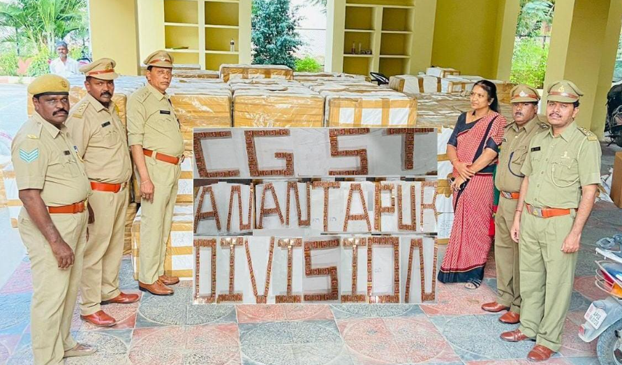 Cigarettes worth Rs. 2.35 crore seized by Central GST division in Anantapur