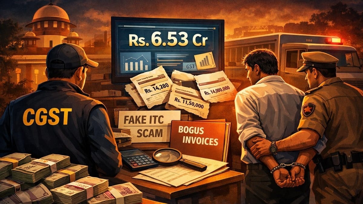 CGST Delhi South officials arrest one company director in fraudulent availing ITC of Rs.6.53 crore