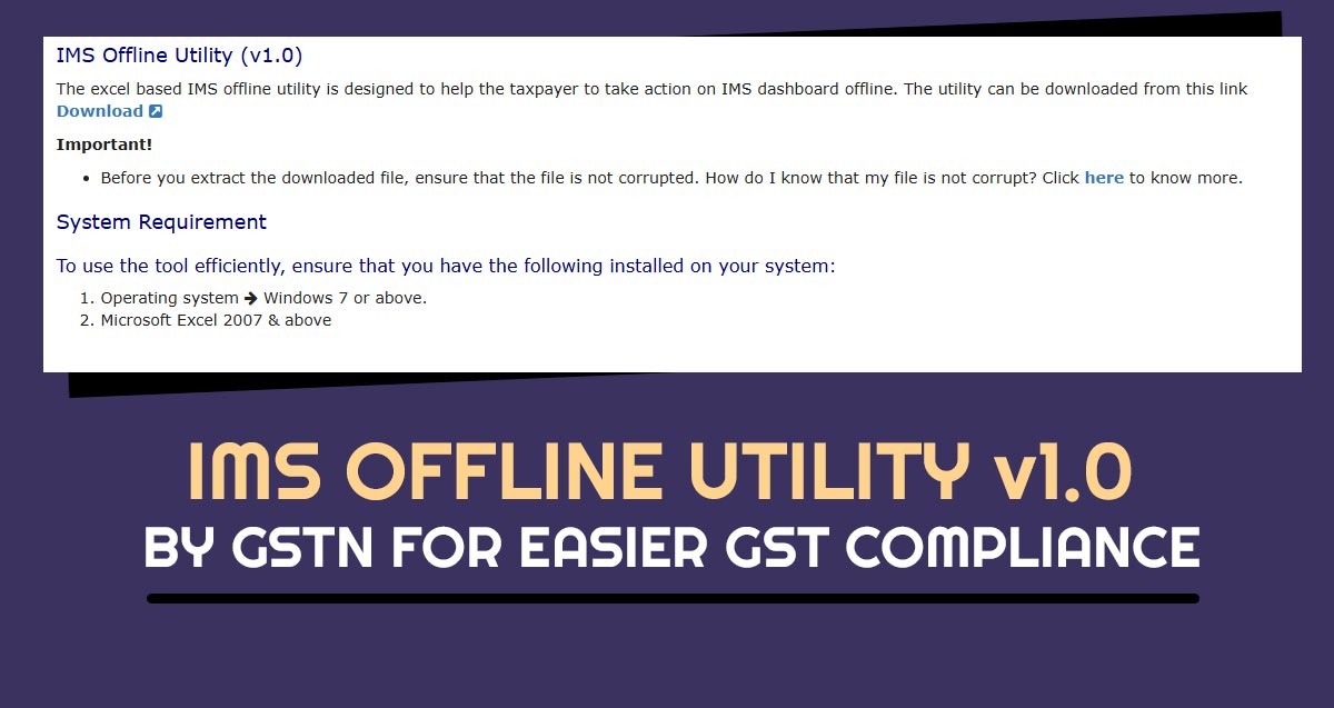 GSTN Rolls Out IMS Excel-Based Utility v1.0 to Ease GST Compliance