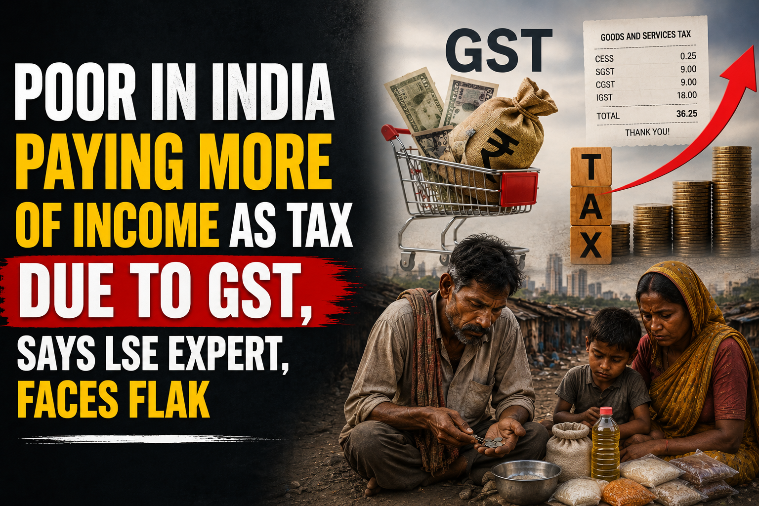 Poor in India paying more of income as tax due to GST, says LSE expert, faces flak